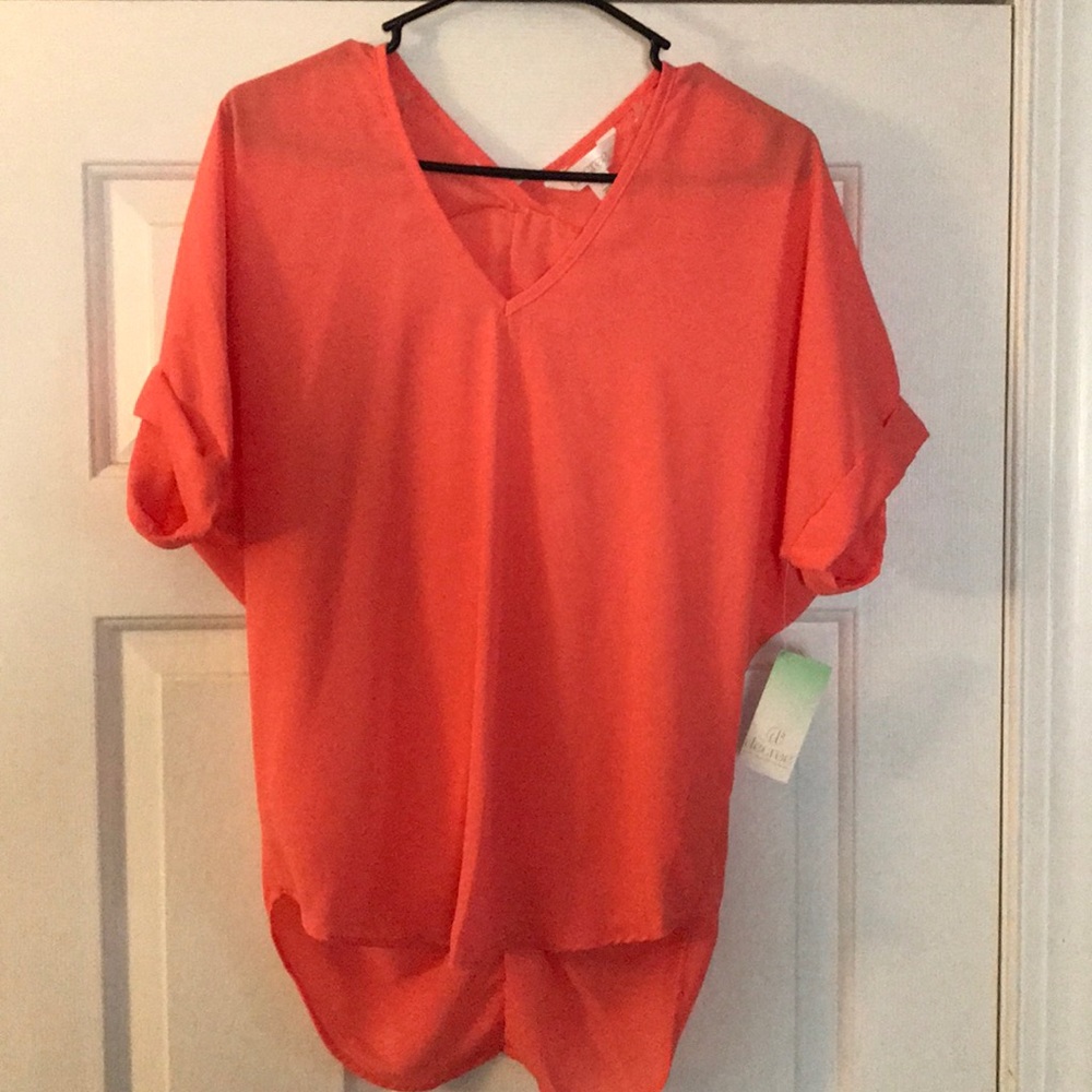 Size Small Coral Blouse! New with Tags!